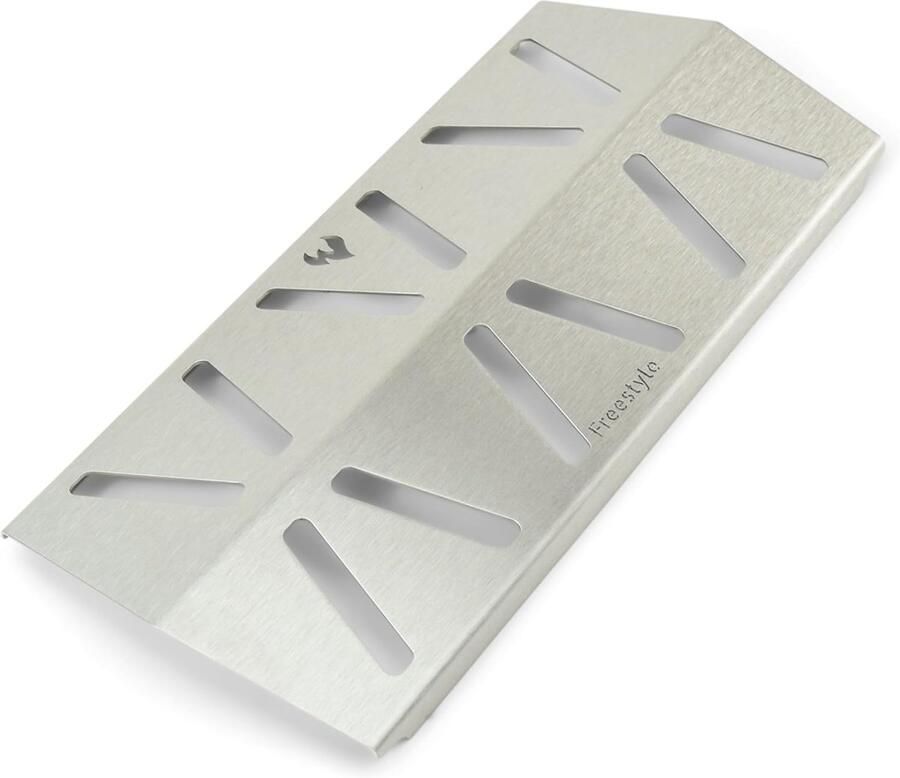 Grill Hitteverdelers Warmteplaten Barbecue Betere Warmte Verdeling Roestvrij Staal 26.5 x 12.3 cm Zilverkleurig