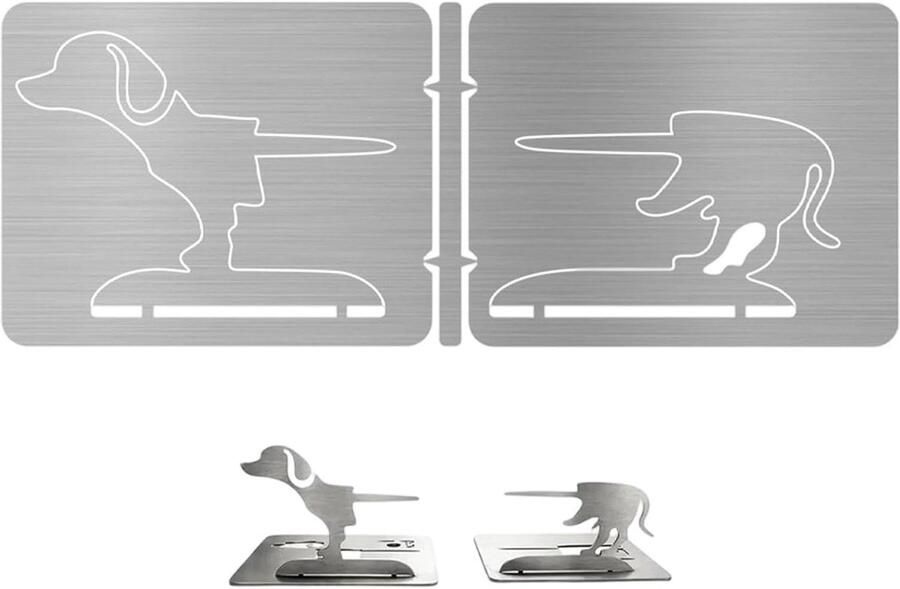 Grill Houder Worst Rooster Barbecue Accessoire Teckel Ontwerp 14 x 6 x 1 cm Zilver