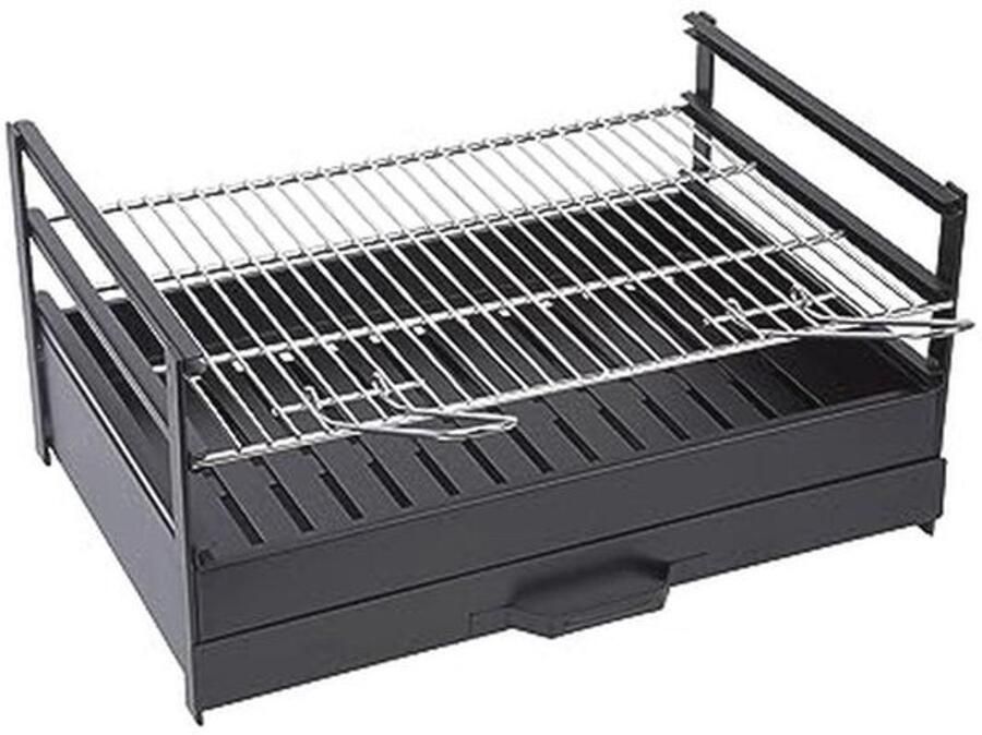 Grill lade met roestvrijstalen grillrooster 70 x 40 x 29 cm