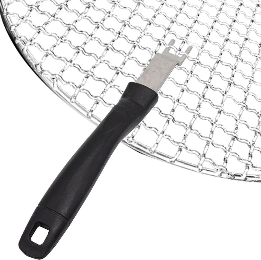 Grillrooster Lifter Gietijzeren Grijper Outdoor Koken Adaptief Sleufontwerp 20.7 cm Lengte Zilverkleurig