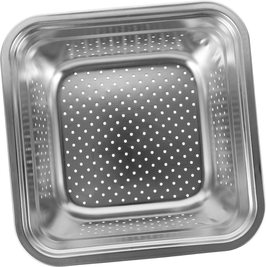 Grill Mand Barbecue Accessoire Buiten Koken Roestvrij Staal 21 x 21 x 8.6 cm Zilver