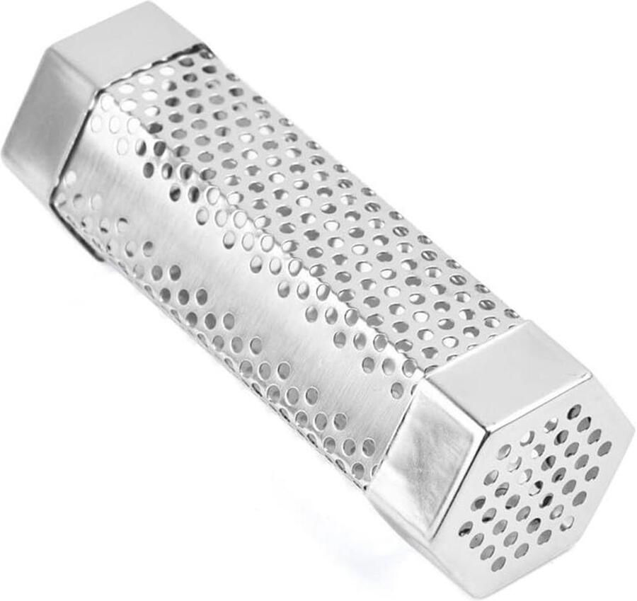 Grill Mand Barbecue Kooi Groenten Grillen Warmtegeleidend Roestvrij Staal 6 Inch Zilverkleurig