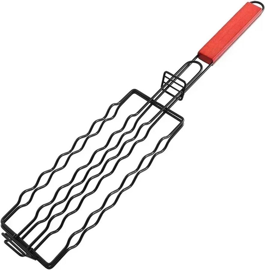 Grill Mand BBQ Rek Gerechten Grillen Gelijkmatig Verwarmd 200 Gram Metaal