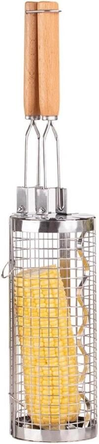 Grill Manden Barbecue Kooi Groenten Grillen Roestvrij Staal 27 cm Zilverkleurig