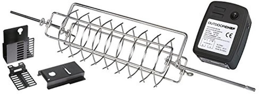 Grill Mandenset Draai Mand Gerechten Grillen Roestvrij Staal 15x76x15 cm Zilver