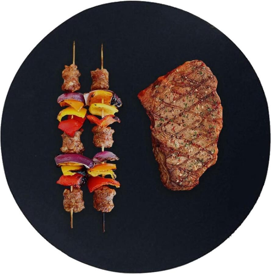 Grill Mat Bakplaat Barbecueën Non-stick oppervlak 39.5 x 33 cm Zwart