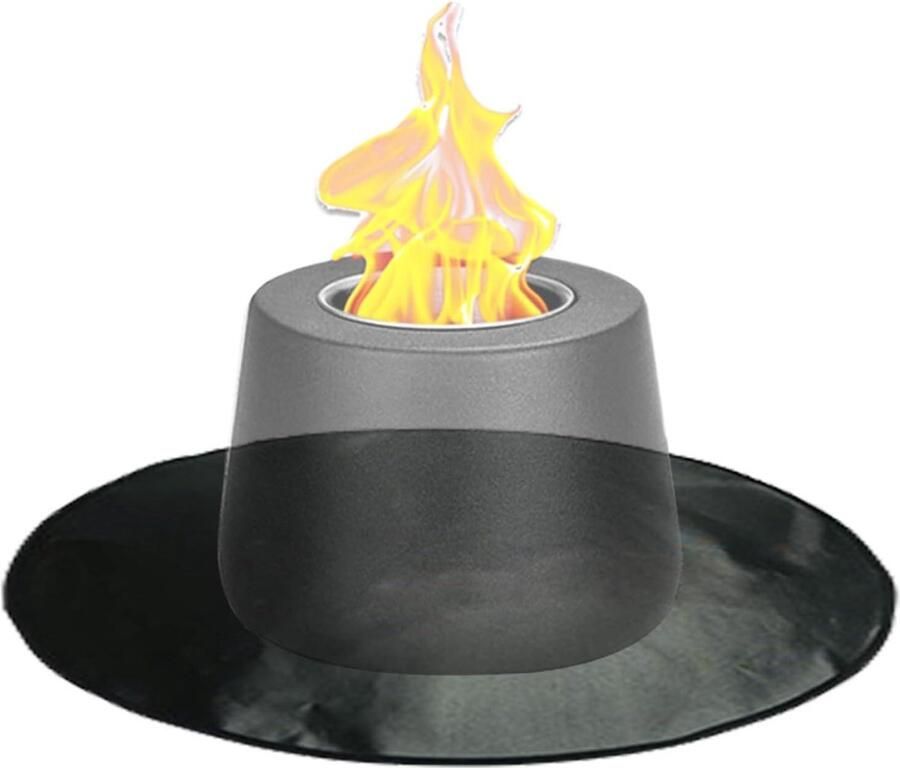 Grill Mat Onderlegger Barbecue Terras Beschermen Dubbelzijdig Vuurvast 49.5 cm Diameter Grijs