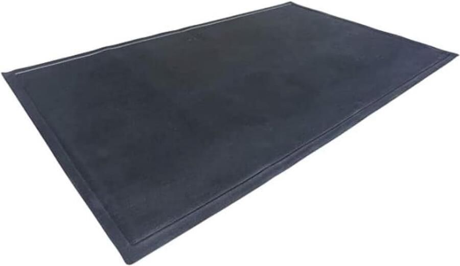 Grill Mat Vloerbeschermer Terras Beschermen Hittebestendig Materiaal 152 x 76 cm Zwart
