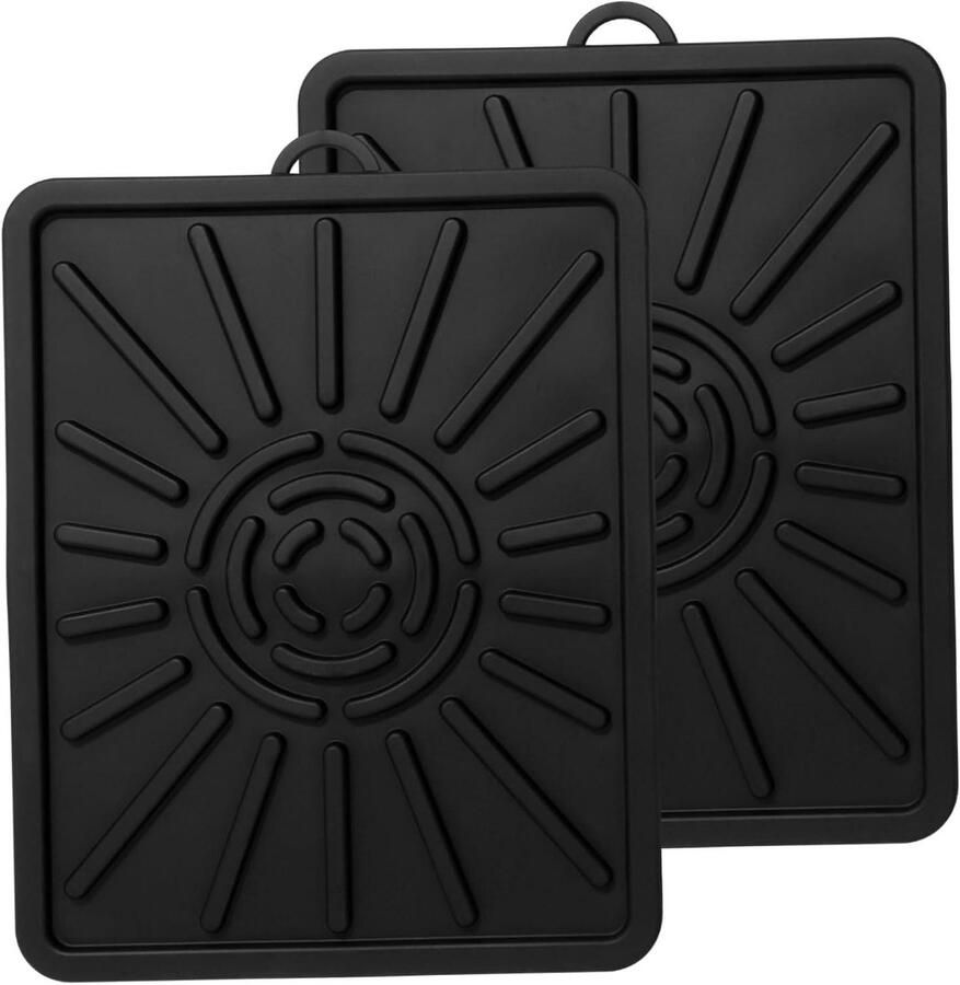 Grill Matten Bakplaat Beschermers Buiten Koken Hoge Temperatuur Bestendig 36x29 cm Zwart