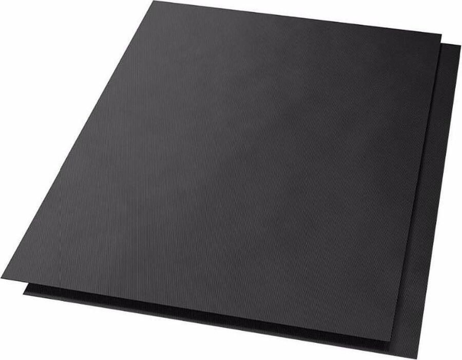 Grill Matten Bakplaten Oven Koken en Grillen Non-stick Laag 40 x 33 cm Zwart