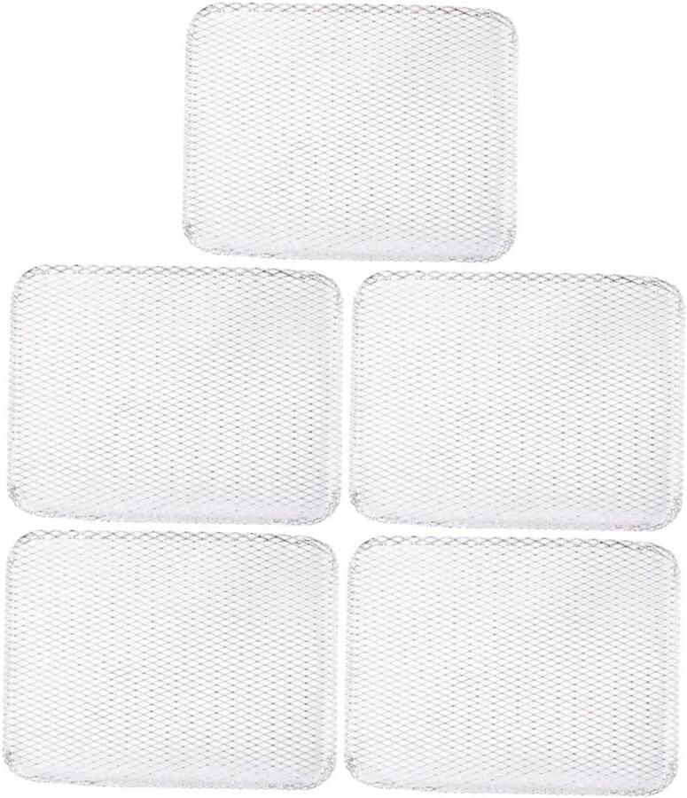 Grill Matten Barbecue Gaas Buiten Koken Herbruikbaar Anti-aanbak 5 Stuks Zilver