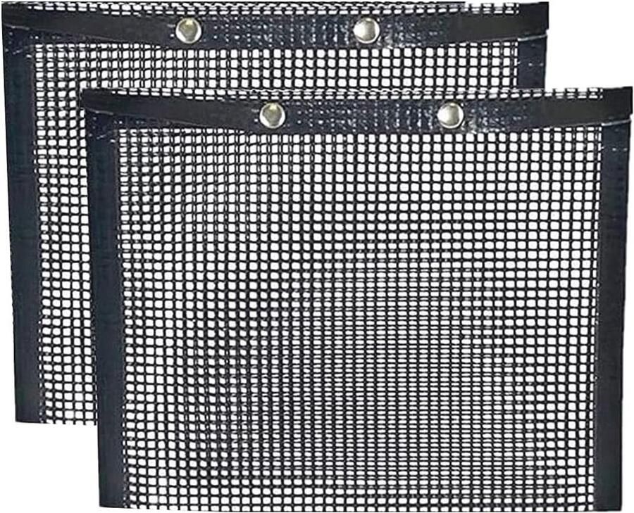 Grill Mesh Bags 2 Stuks 9.4 x 5.5 Inch Herbruikbare Bakzakken voor BBQ en Buiten koken