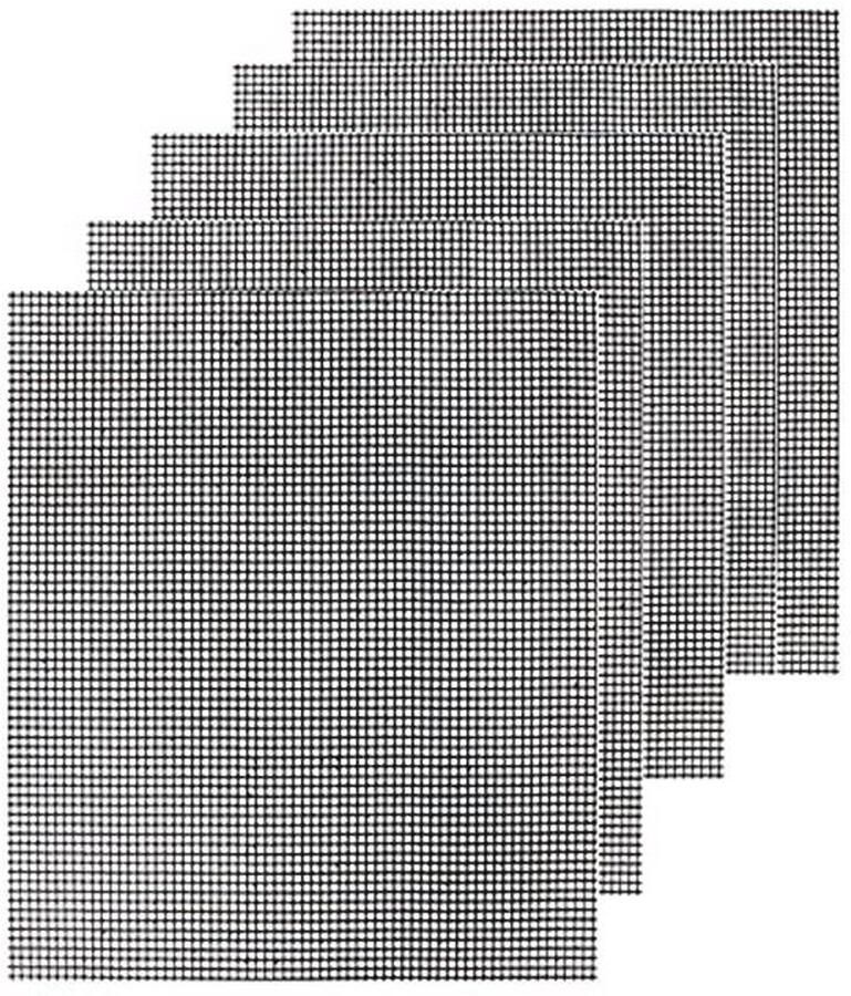 Grill Mesh Mat Set 5 STKS Herbruikbare Hittebestendige BBQ Matten voor het Grillen van Vlees en Groenten 40x33cm