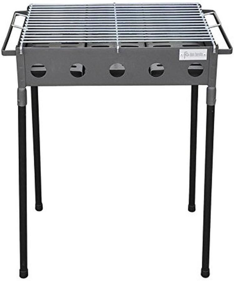 Grill met voeten 33 x 33 x 60 cm zwart perfecte kookervaring