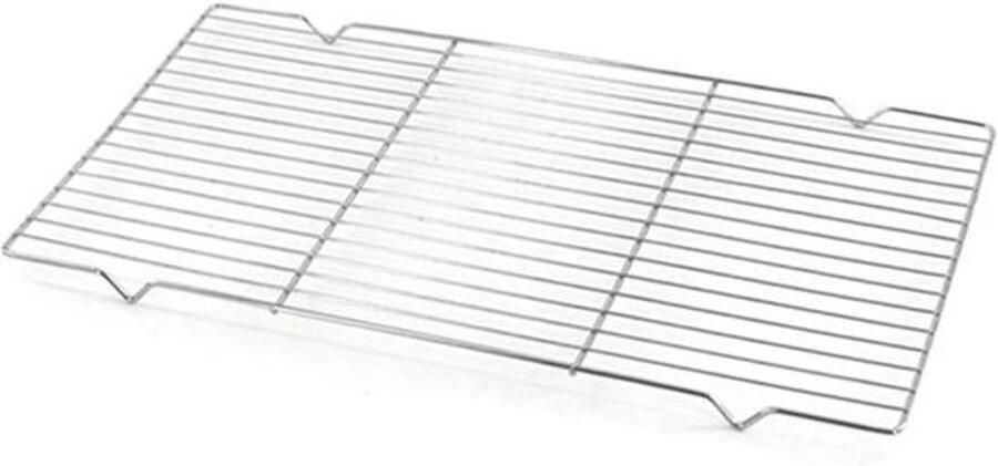 BBQ Grillmat Rechthoekig Grillrooster Mesh Buiten Koken Gelijkmatige Warmte 21 x 38 cm Zilver