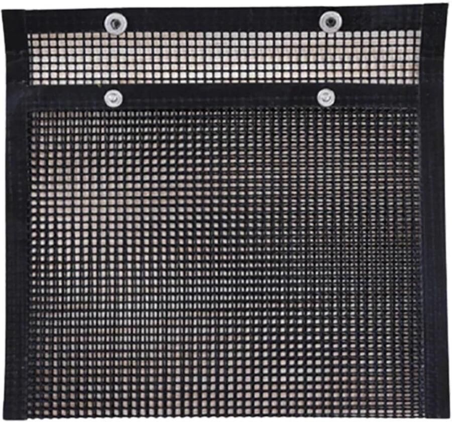 Grill Net Barbecue Mat Gelijkmatig Koken Hittebestendig Teflon 22x27cm Zwart