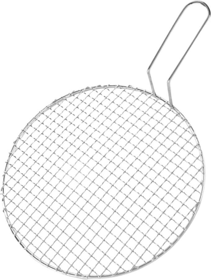 Grill Net Barbecue Rack Buiten Koken Met Handvat 16.5 cm Zilver