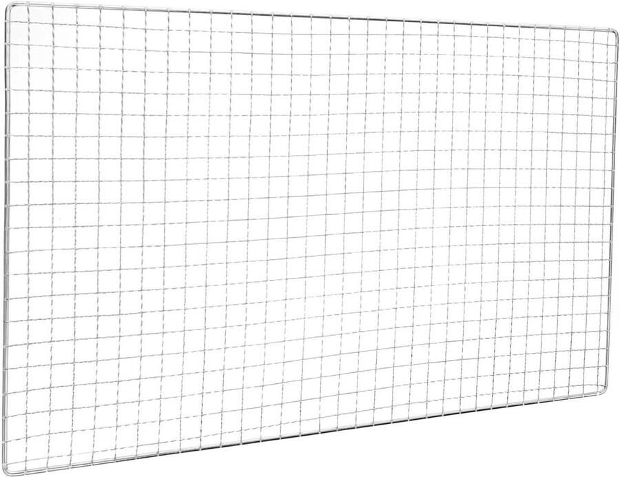 Grill Net Pad Barbecue Mat Buiten Koken Roestvrij Staal 40x20CM Zilver