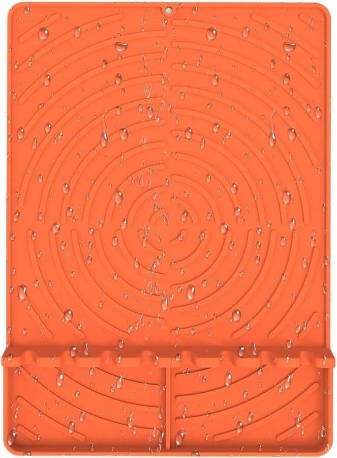 Grill Onderzetters Keuken Matten Outdoor Koken Vervormingsvrij Siliconen 40x30 cm Oranje