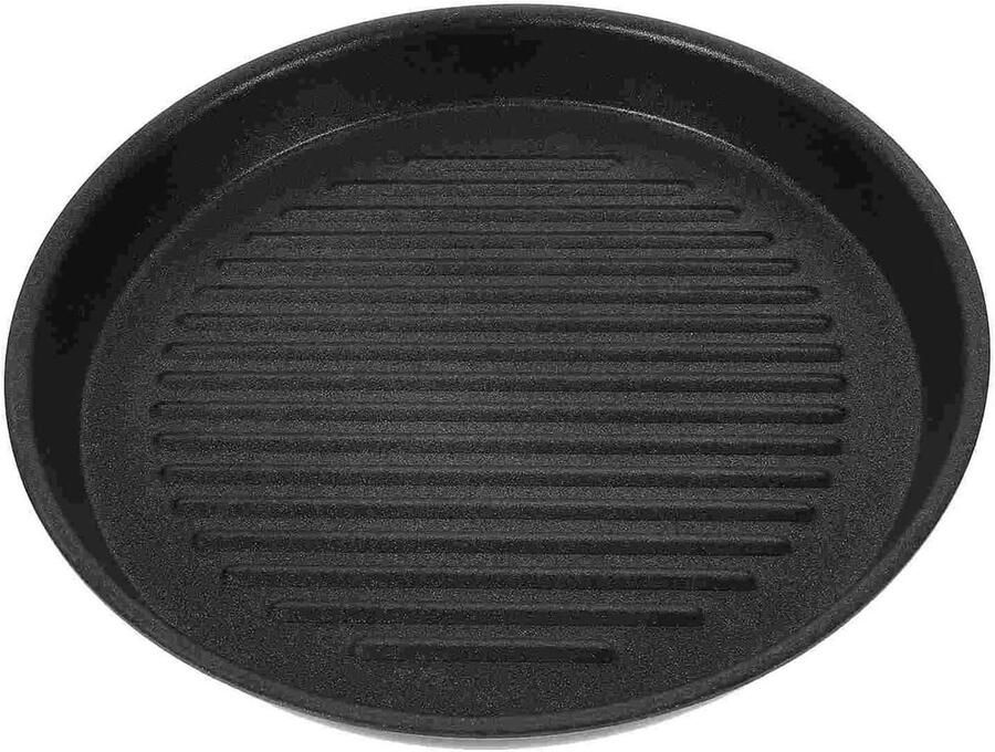 Grill Pan Bakplaat BBQ Buiten Koken Anti-aanbak Laag 21.5 cm Zwart