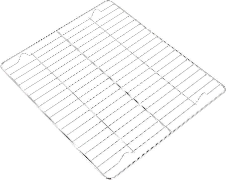Grill Pan Bakplaat Ovenrooster Bakrek Oven Gebruik Specifiek Model 359 x 310mm Zilver
