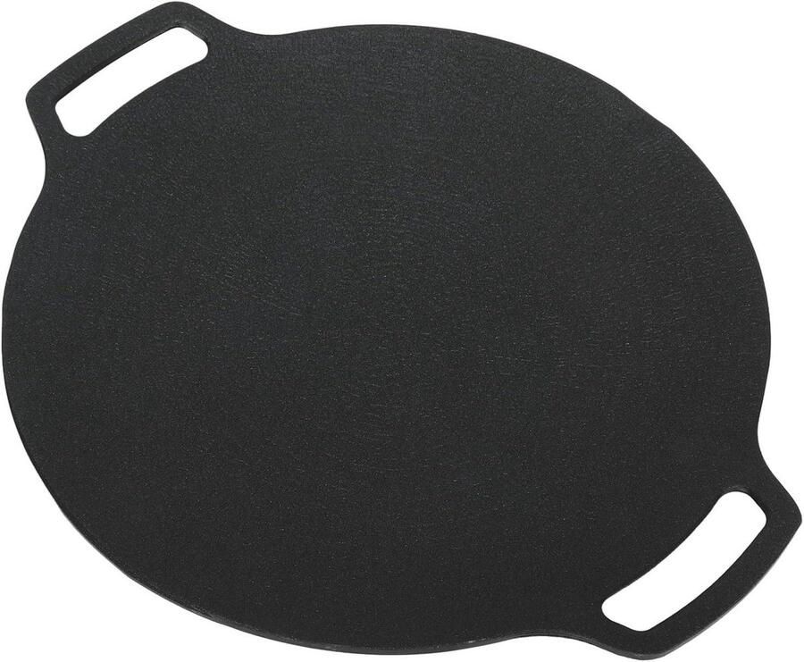 Grill Pan Bakplaat Ronde Pan Buiten Koken Antiaanbaklaag 25 cm Zwart