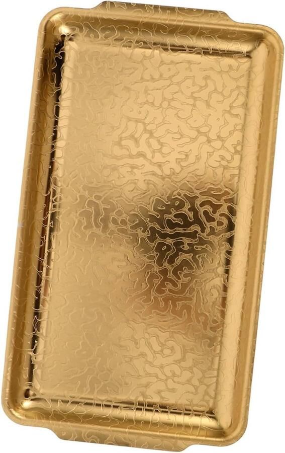 Grill Pan Barbecue Plate Gezellig Buiten Eten Houdt Voedsel Warm 25 x 14 cm Goud