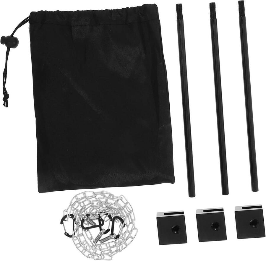 Grill Pan Houder Bakplaat Rek Buiten Koken Stabiele Constructie 20 cm Lengte Zwart