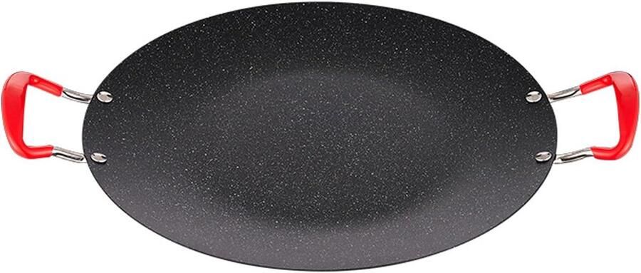 Grill Pan Koekenpan Barbecue Buiten Koken Medische Steen Coating 30 cm Zilver