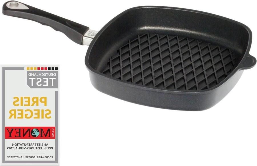 Grill Pan Koekenpan BBQ Buiten Koken Rhombus Grill Bodem 28x28 cm Zwart