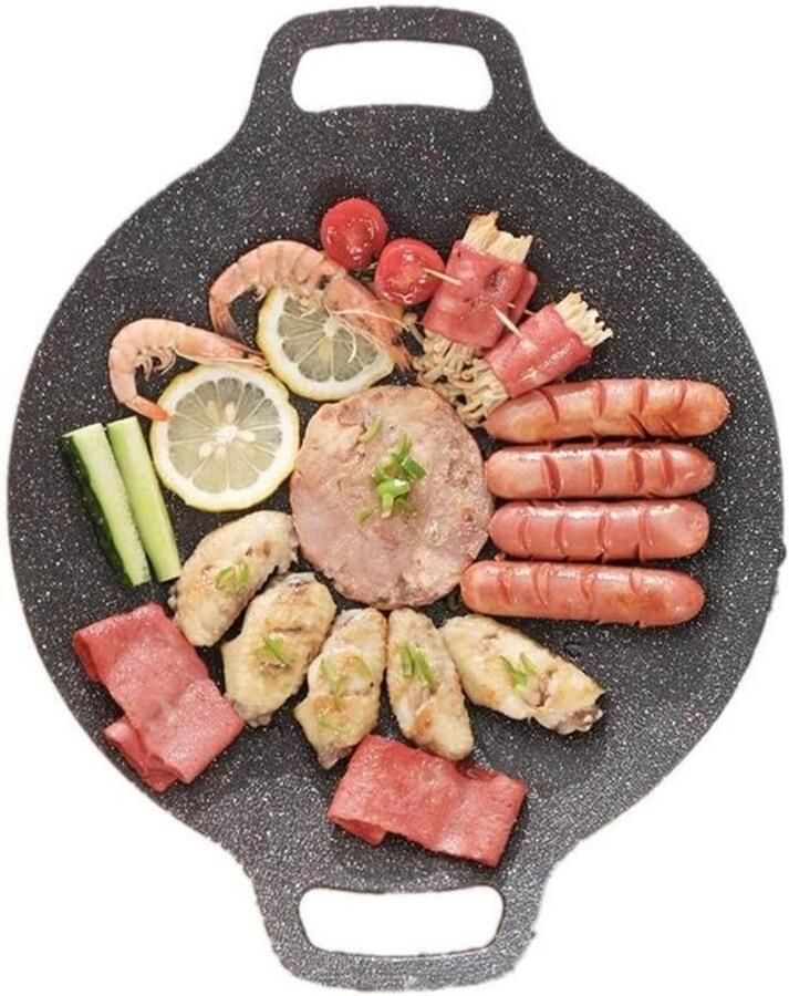 Grill Pan Koekenpan Buiten Koken Non-stick Coating 30cm Zwart
