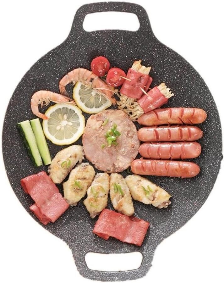 Grill Pan Koekenpan Buiten Koken Non-stick Coating 30cm Zwart