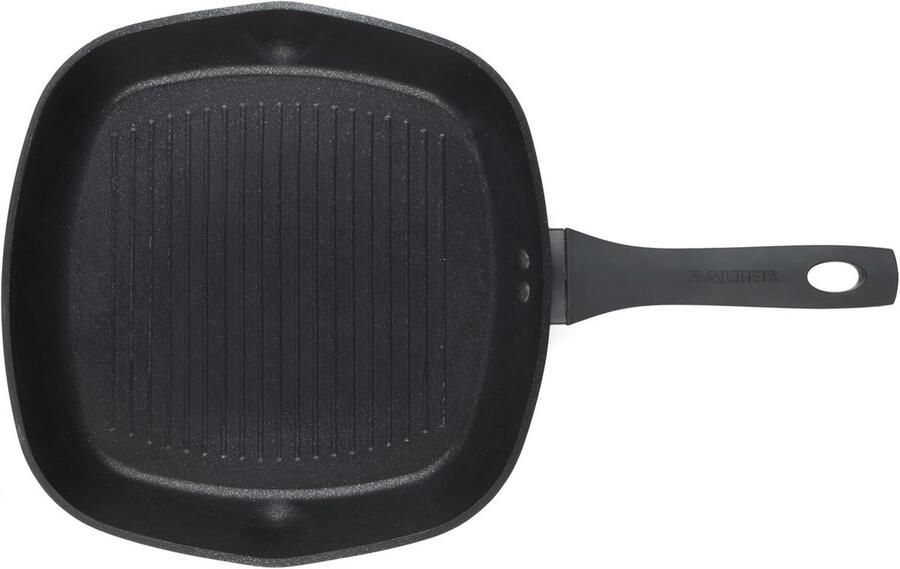 Grill Pan Koekenpan Hex Lekker Koken 5x Sterker Antiaanbaklaag 28 cm Zwart