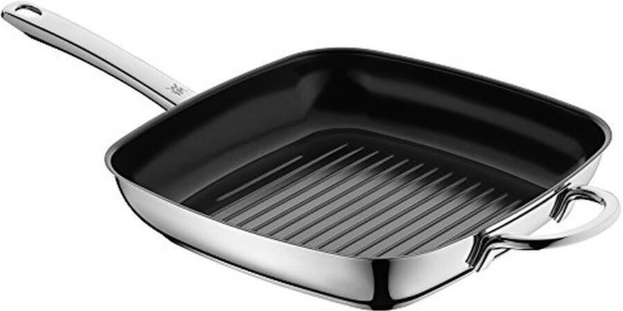Grill Pan Koekenpan Lekker Grillen Gelijkmatige Warmte 28 cm Zilver