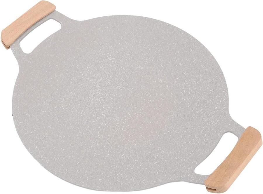 Grill Pan Koekenpan Ronde Bakplaat Buiten Koken Anti-aanbaklaag 34 cm Zwart