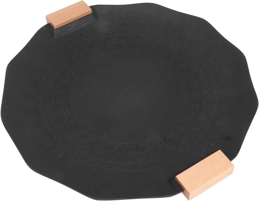 Grill Pan Kookplaat Buiten Koken Antiaanbaklaag 35 cm Zwart