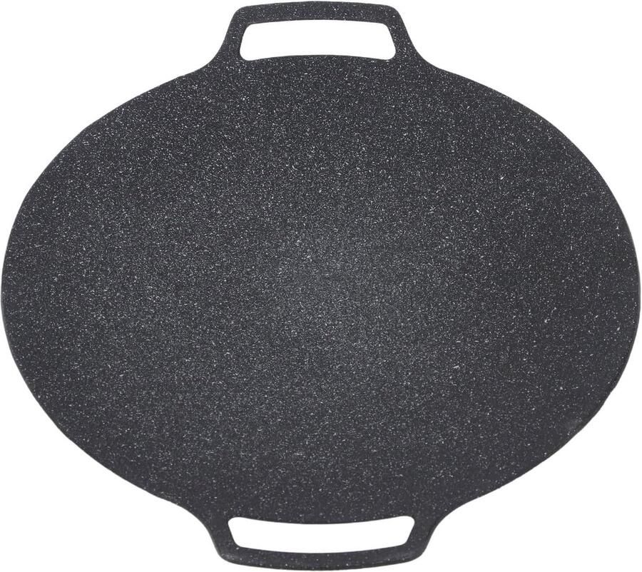 Grillpan Rond Koekenpan BBQ Buiten Koken Snelle Warmteverdeling 30 cm Zwart