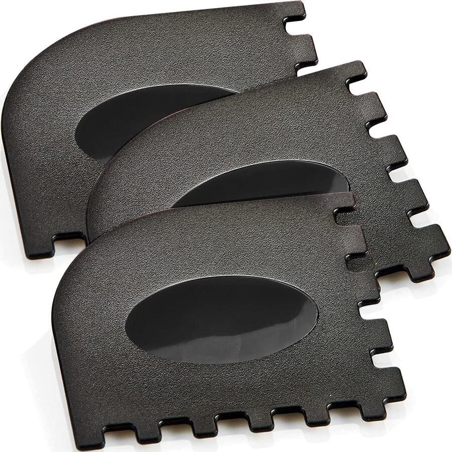 Grill Pan Schraper Bakplaat Schraper Grill Reinigen Vaatwasmachinebestendig 3 Stuks Zwart