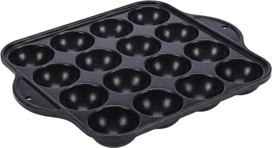 Grill Pan Snack Pan Kleine Snacks Maken 16 Nonstick Molds 20 cm Zwart