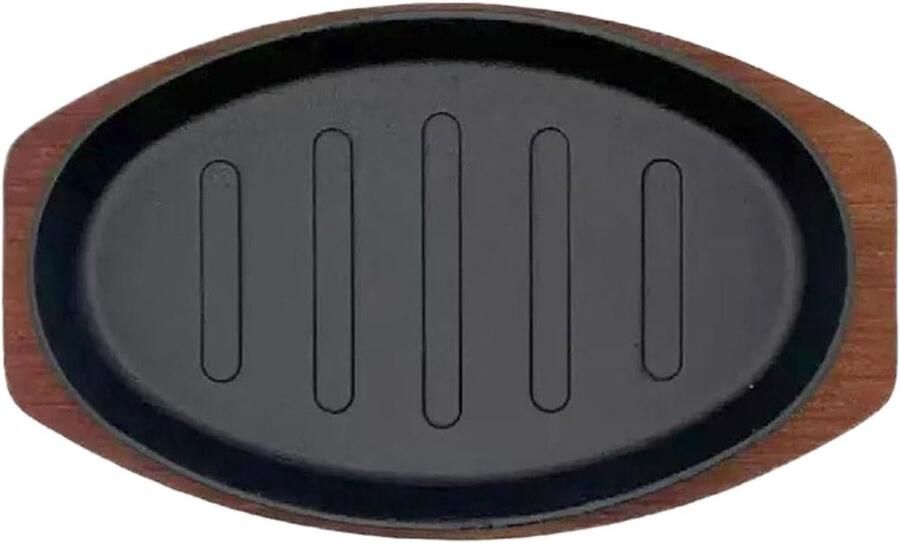 Grill Pan Steak Platter Gourmet Koken Gelijkmatige Warmte 25 cm Zwart