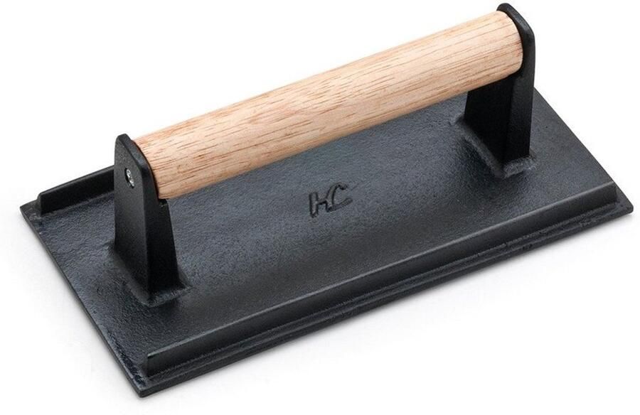 Grill Pers Plancha Drukker Vlees Grillen Gietijzeren Constructie 30 cm Multicolor