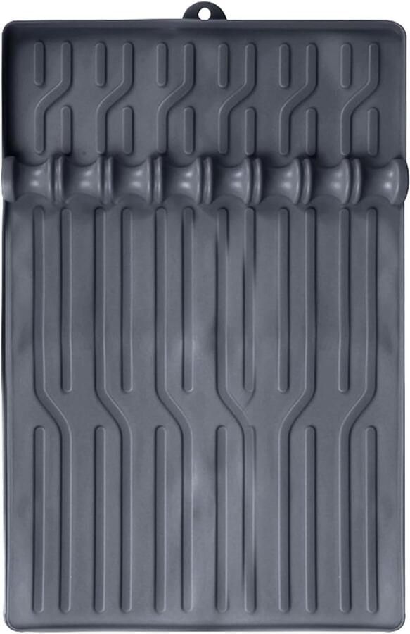 Grill Plankmat Barbecue Onderlegger Barbecue Organiseren Hittebestendig Silicium 60x40cm Grijs
