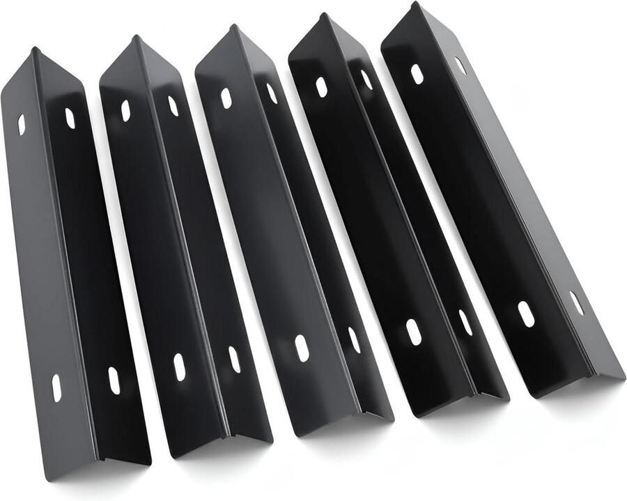 Grill Platen Vangplaten Vangplaat Barbecue Onderhoud Porselein Gemailleerd Staal 41cm x 9cm Zwart