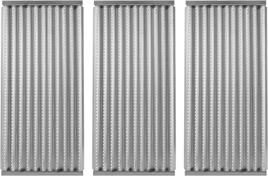 Grill Platen Warmte Verdeler Barbecue Onderhoud Roestvrij Staal 3 Stuks Zwart