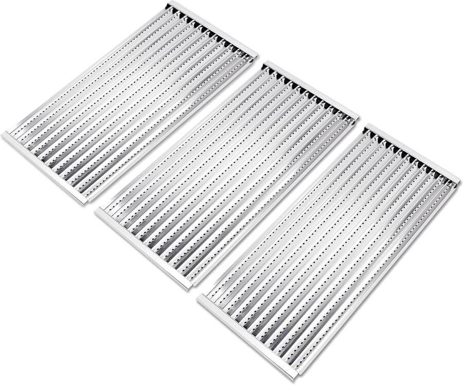 Grill Platen Warmteplaten Vlamverdelers Barbecueën Roestvrij Staal 3 stuks Zilver