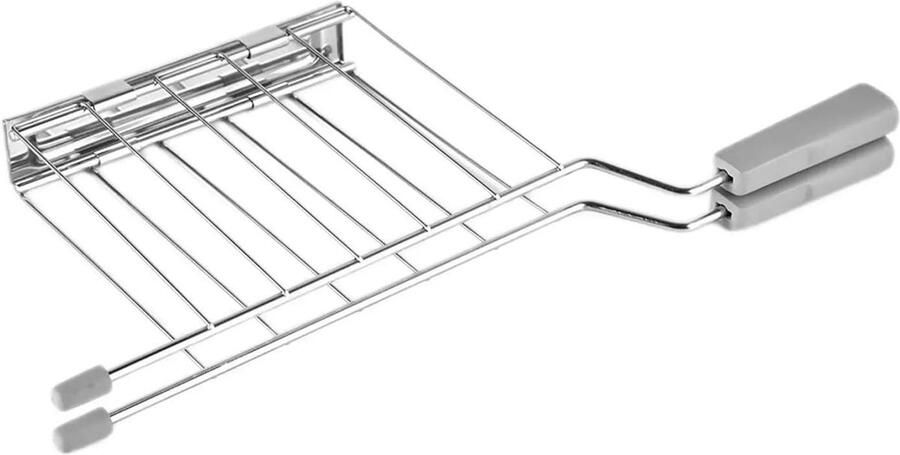 Grill Rek Bakplaat Houder Buiten Koken Gelijkmatige Verhitting 27 cm Lengte Grijs