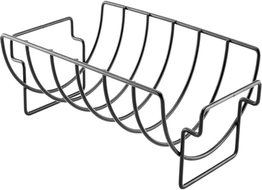Grill Rek Barbecue Accessoire Buiten Grillen Stevig Ontwerp 35 x 19.5 cm Zwart