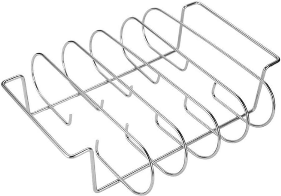 Grill Rek Barbecue Accessoire Buiten Koken Anti-aanbaklaag 31.5x26x7.3cm Zilver