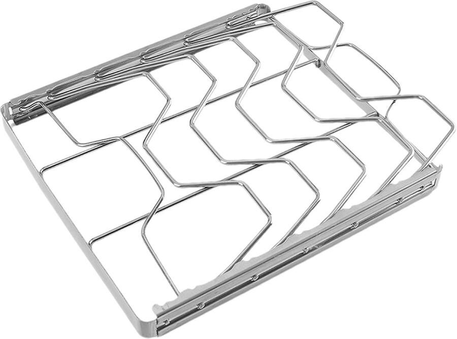 Grillrooster RVS Braad en bakplaat Buiten koken Draaibaar ontwerp 27 x 22 cm