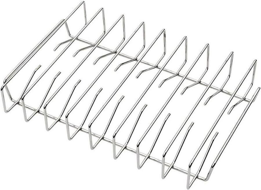 Grill Rek BBQ Accessoire Perfect Garen Roestvrij Staal 47 x 31 cm Zilverkleurig